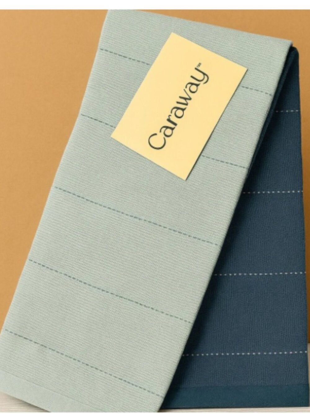 NWT Caraway Organic Cotton Tea Towels Set of 2 Blue Green Kitchen Dish Towels